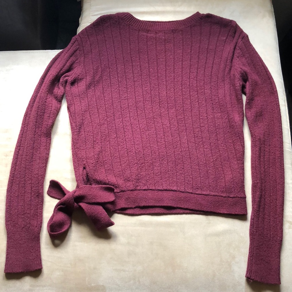 Long sleeve lined shirt with side tie